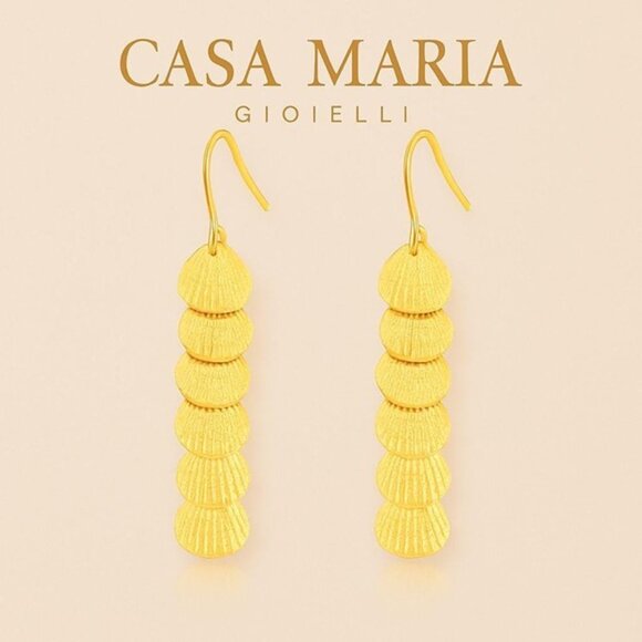 Jewelry - Conchiglia d’Oro Tassle Earrings | 24K Hollow Yellow Gold Dangle | Meticulously